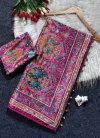 AJARAKH ROMAN SILK WITH PRINT DESIGNER SAREE Collections